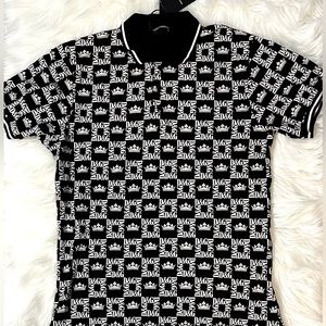 Dolce and Gabbana | Black & White Short Sleeve Shirt
